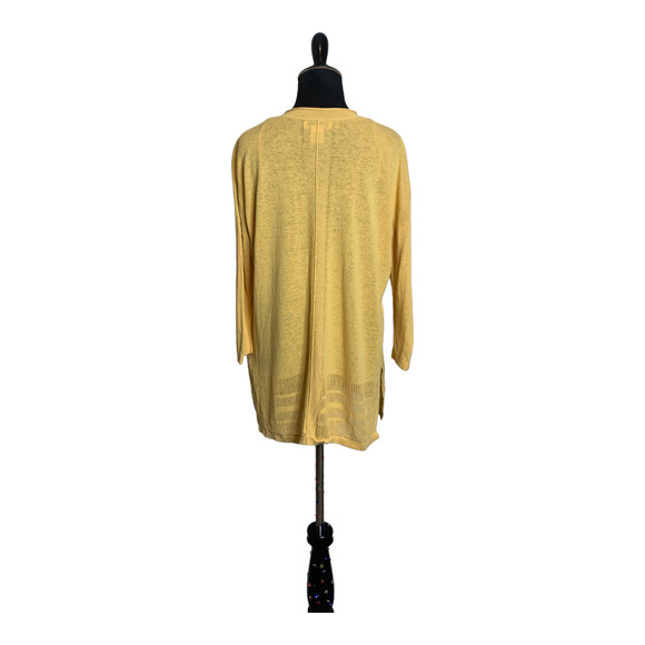 Rachel Zoe yellow v neck sweater size Small - Picture 7 of 11